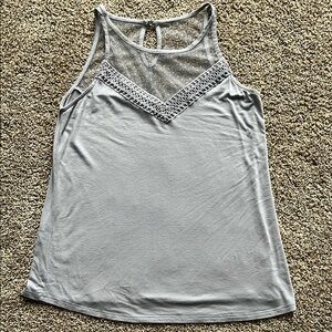 Maurices Gray/Blue Sleeveless Tank Top with V-Neck